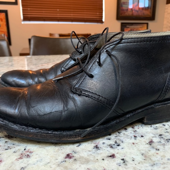 Authentic Frye Chukka Boots (Black/8D)